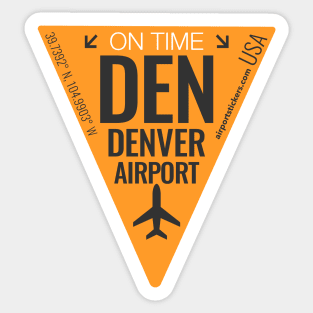 DEN airport orange Sticker